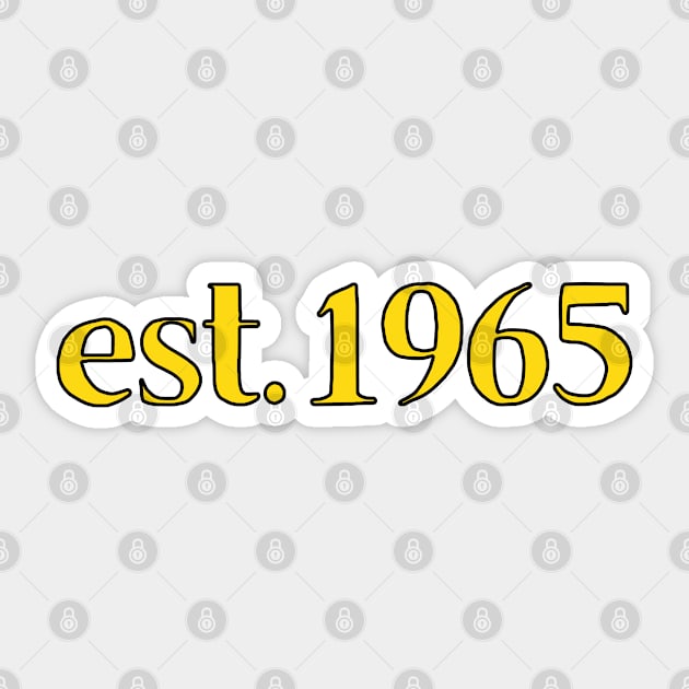 Est. 1965 Cartoonish Retro Birthday Sticker by MSA